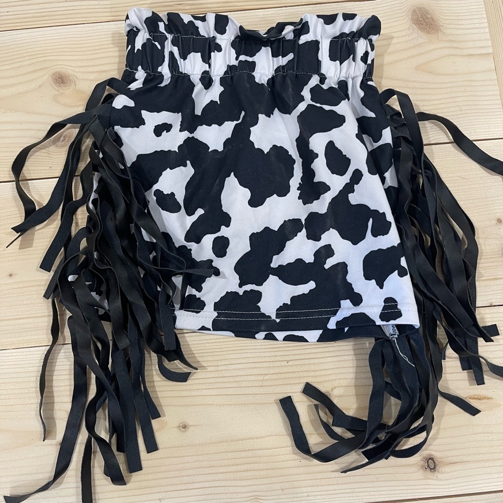 Toddler cow print skirt